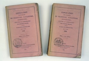 1868年授予Bowes先生和夫人的两份法国沙龙目录封面 作者 法语学校
