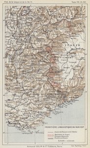 Frontiere Linguistique du Sud-Est (colour litho) 作者 法语学校