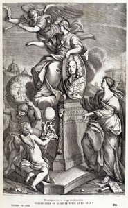 比安奇尼关于维纳斯的作品（约 1727 年）的正面插图--收录于卡米尔-弗拉马利翁的 "Les terres du ciel"，Marpon  Flammarion 编辑，巴黎 作者 法语学校