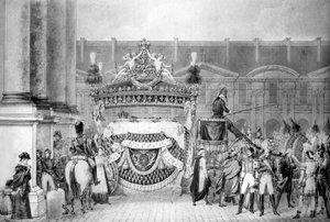 1824年9月法国国王路易十八（1755-1824）的葬礼（版画 作者 法语学校