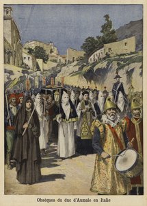 1897年意大利Aumale公爵的葬礼