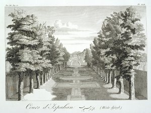 伊斯法罕的Tshehar-Bagh花园，波斯的夏尔丹骑士游，以及东方的其他地方，Jean Chardin（1643-1713），1811年出版 作者 法语学校