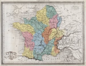 Gaul divided into Roman provinces - Plate extracted from “” Universal Atlas of ancient and modern geography for residential schools”” by Vuillemin - ca. 1845 作者 法语学校