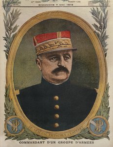 军队集团的Franchet dEsperey将军，Le Petit Journal的封面插图，补充说明，1916年5月7日 作者 法语学校