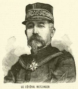 General Leon Frederic Hubert Metzinger, French soldier (engraving) 作者 法语学校