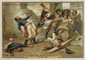 1793年10月26日，法国大革命的Vendee Uprising，Chateau-Gontier将军Michel de Beaupuy将军受伤 作者 法语学校