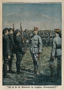 佩恩将军视察了第42山地步兵团，如果我给你军团荣誉，那么后来的封面插图来自Le Petit Journal，补充说明，1917年9月23日（ 作者 法语学校