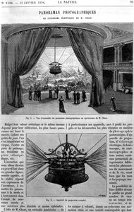 追逐电气Cyclorama的全视图，取自La Nature，1896年 作者 法语学校