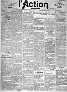 德国对俄罗斯宣战 - 1914 年 2 月 8 日每日“L