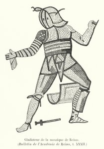 兰斯角斗士马赛克（雕刻） 作者 法语学校
