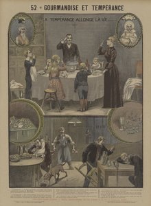 暴食与节制（彩色石版画） 作者 法语学校