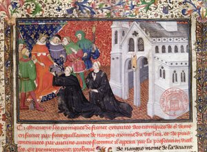 Guillaume de Nangis（d.130003）从1285年至1314年向法国国王菲利普四世（1268-1314）提出他的书 作者 法语学校