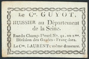 Guyot，法警，交易卡 作者 法语学校