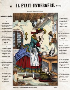 He was a shepherdess. Childborn song. Picture of Epinal from the 19th century. 作者 法语学校