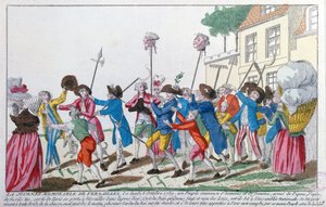 1789年10月5日在巴黎暴徒的凡尔赛宫被杀的两名国王队卫兵的头颅在巴黎战胜巴黎 作者 法语学校