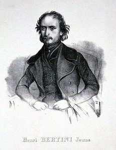 亨利-贝尔蒂尼（1798-1876）（石版画）。 作者 法语学校