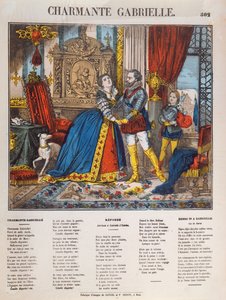 Henri IV（1553-1610），法国国王和他的女主人Gabrielle dEstrees（1573-99） 作者 法语学校