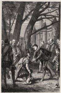 亨利三世和纳瓦拉的亨利四世于4月30日在Plessis-les-Tours会面 作者 法语学校