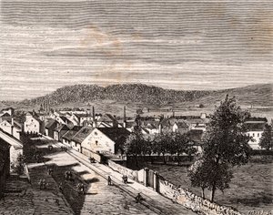 Hericourt--索内-卢瓦尔省--V.A. Malt-Brown的 "La France illustree: geography, history, statistical administration "中的雕刻作品。1884 作者 法语学校