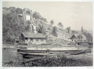 History of the French colonies: view of the water castle or Gueydon canal at Fort de France in Martinique (Antilles), late 19th century Chartres musee des Beaux Arts 作者 法语学校