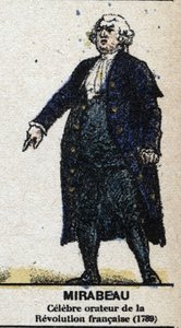 Honore Gabriel (Honore-Gabriel) Riqueti, Count of Mirabeau (1749-1791), French politician. In “” Galeriede Kings and Queens of France and illustrious characters from 1643 to 1895”” Image of epinal. 作者 法语学校