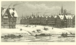 市政厅和Place de Greve，13世纪 作者 法语学校