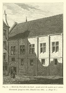 Hotel du Chevalier du Guet酒店曾在1860年作为第四区的市政厅，于1864年左右拆除 作者 法语学校