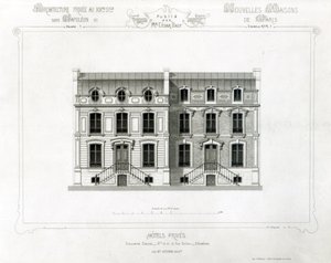 Prives Hotels，10＆12 Rue Balzac，Paris，从Private Architecture到C19th， 作者 法语学校