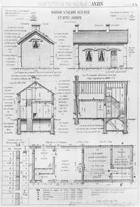 Anzin的工人房屋，所有国家的工人房屋9，1878年的情况，Emile Muller的未来和巴黎的Emile Cacheux，1879年出版 作者 法语学校