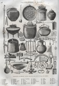 庞贝发掘中发现的家庭用品--新国家百科全书 作者：莫里斯-拉哈雷斯（De Lachatre 作者 法语学校