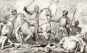 Hugh Capet（941-96）从Colart的“Histoire de France”中捕获了Lorraine的Charles，发表于1840年 作者 法语学校