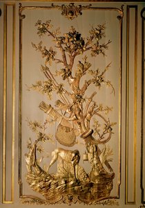 狩猎场景，木镶板最初来自Hotel des Etats du Languedoc（镀金木）的餐厅