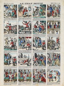 Epinal de la Maison Pellerin的图片--约1913年--查尔斯-佩罗的故事 "猫咪的面包 "的插图。 作者 法语学校