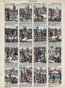 Pellerin之家的Epinal图片--约1913年--Clovis或高卢地区的法兰克人的统治 作者 法语学校