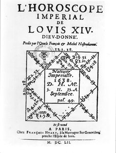 路易十四的皇家占星（1638-1715），由Michel Nostradamus（1503-66）由Francois Huart在巴黎1652年出版 作者 法语学校