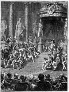 Imperiale seance in the Senate: speech by Napoleon on the constitution of the new kingdom of Italy in 1805 - in “Histoire de l