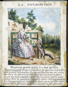 在 "La grammaire en images"，传单专辑中，约1850年。 作者 法语学校