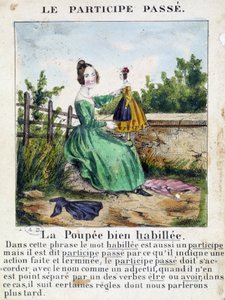 在 "La grammaire en images"，传单专辑中，约1850年。 作者 法语学校