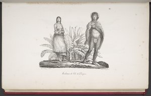 复活节岛上的居民，摘自《环球旅行》（Voyage pittoresque autour du monde, avec des portraits de sauvages d