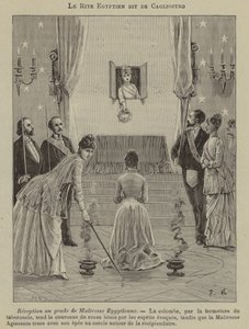 Initiation of a Mistress of Egypt in the Egyptian Rite (engraving) 作者 法语学校