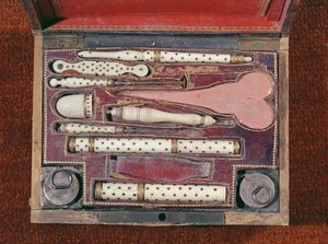 接种疫苗的仪器箱，c.1820 作者 法语学校