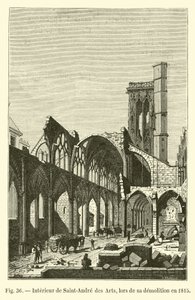 Saint-Andre des Arts的内部，于1815年拆除 作者 法语学校