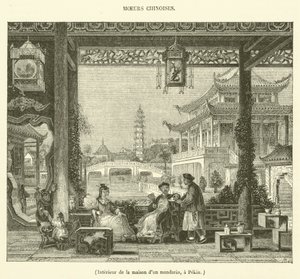 北京鸳鸯楼内景（雕刻） 作者 法语学校