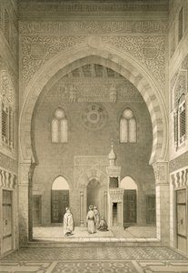 Qaitbay，开罗清真寺的内部 作者 法语学校