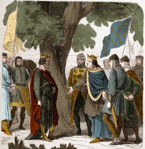1188年，菲利普-奥古斯特国王和英格兰国王亨利二世-普兰塔奈特（1133-1189）在上诺曼底的吉索尔进行了会谈。 作者 法语学校