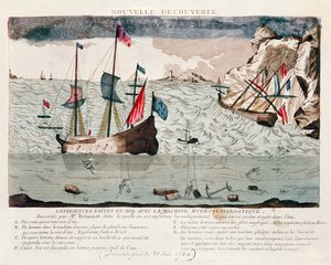 由Sieur Freminet发明的一种用于回收空气并允许潜水员在水下呼吸的系统，1784年 作者 法语学校
