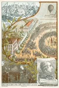 Jacques Charles launching the first hydrogen balloon from the Champ de Mars, Paris, 27 August 作者 法语学校