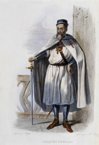 雅克·德·莫莱（或莫莱），圣殿骑士团的最后一位大师（1243-1314 年） - 在“” Le Plutarque francais ”，编辑。 门内谢 作者 法语学校