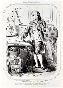 Jacques de Vaucanson小时候，名人儿童画廊的插图，1850年 作者 法语学校