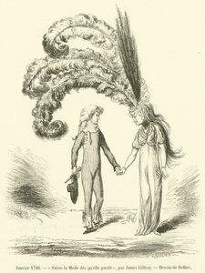 1796年1月，时尚一出现就抓住（雕刻） 作者 法语学校